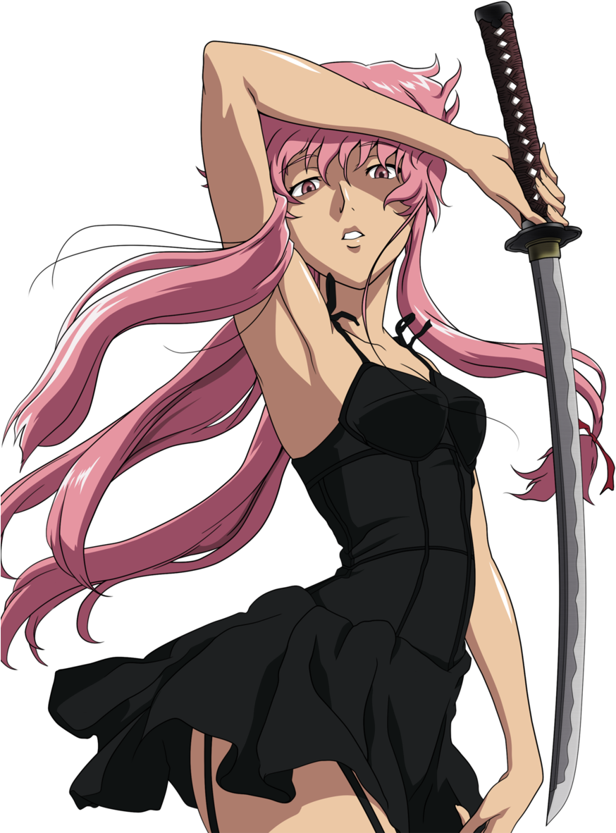 Download Pink Haired Anime Girlwith Sword | Wallpapers.com