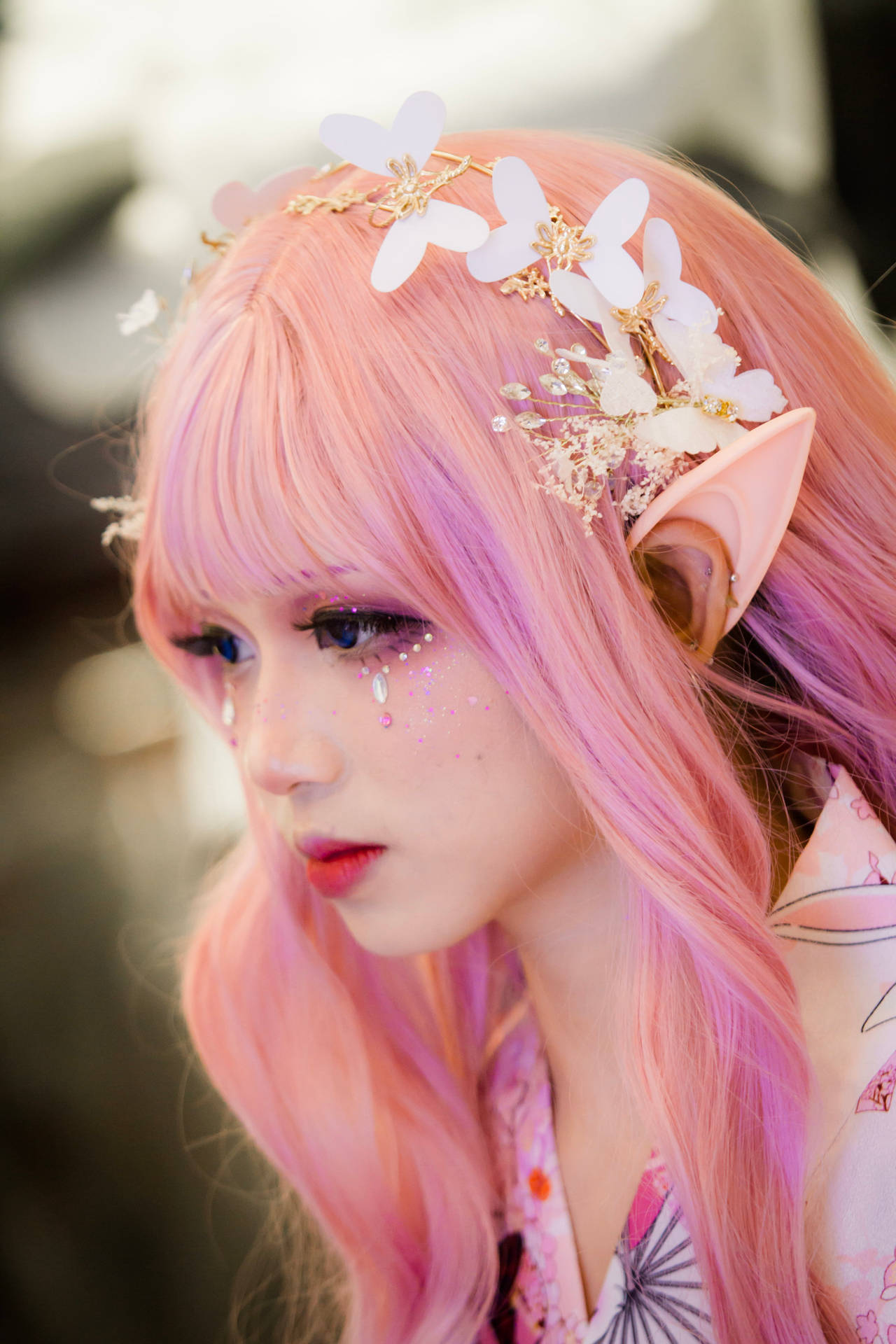 Pink-haired Tokyo Japan Girl Wallpaper