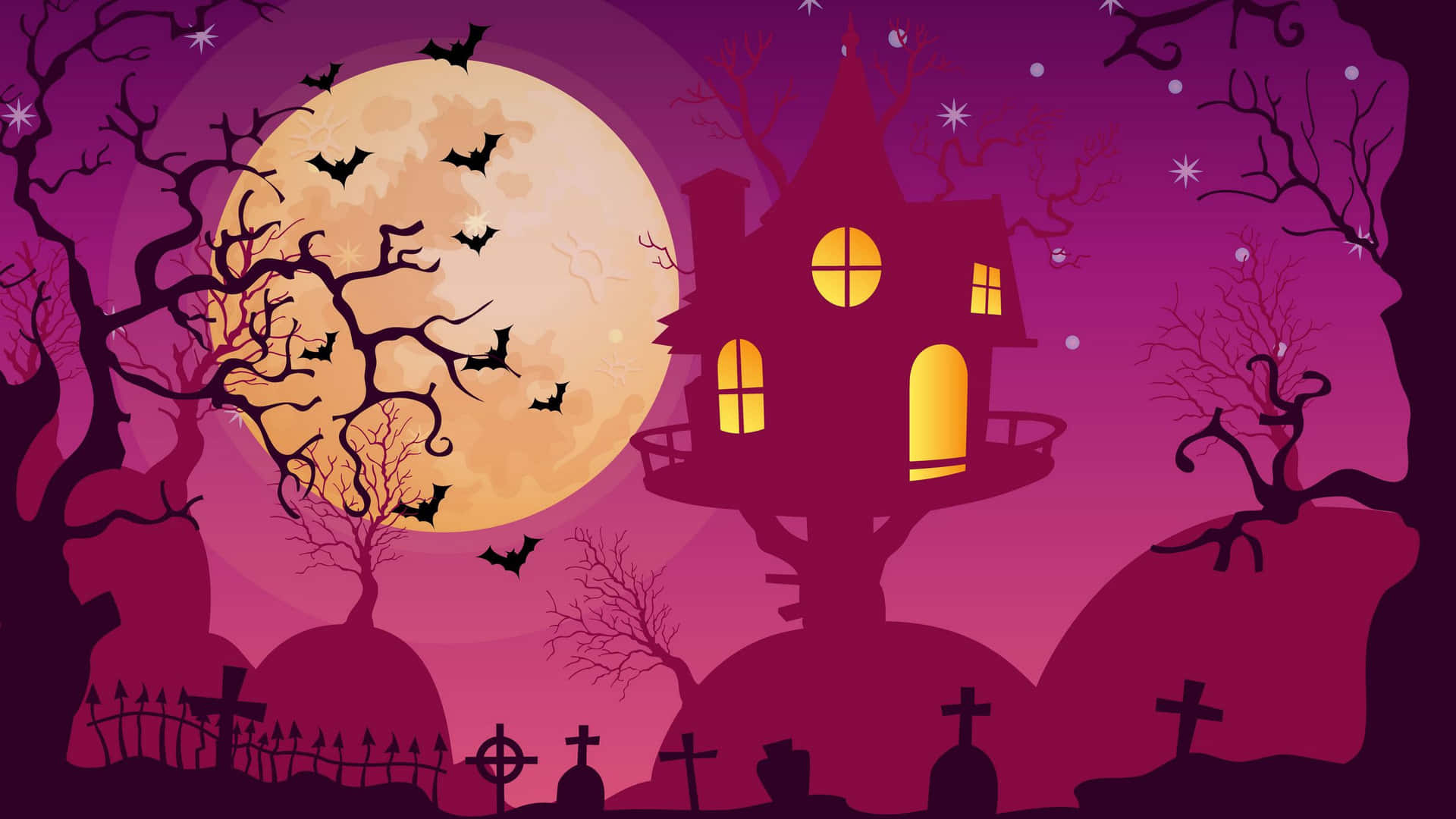 Celebrate Halloween in Pink and Style Wallpaper