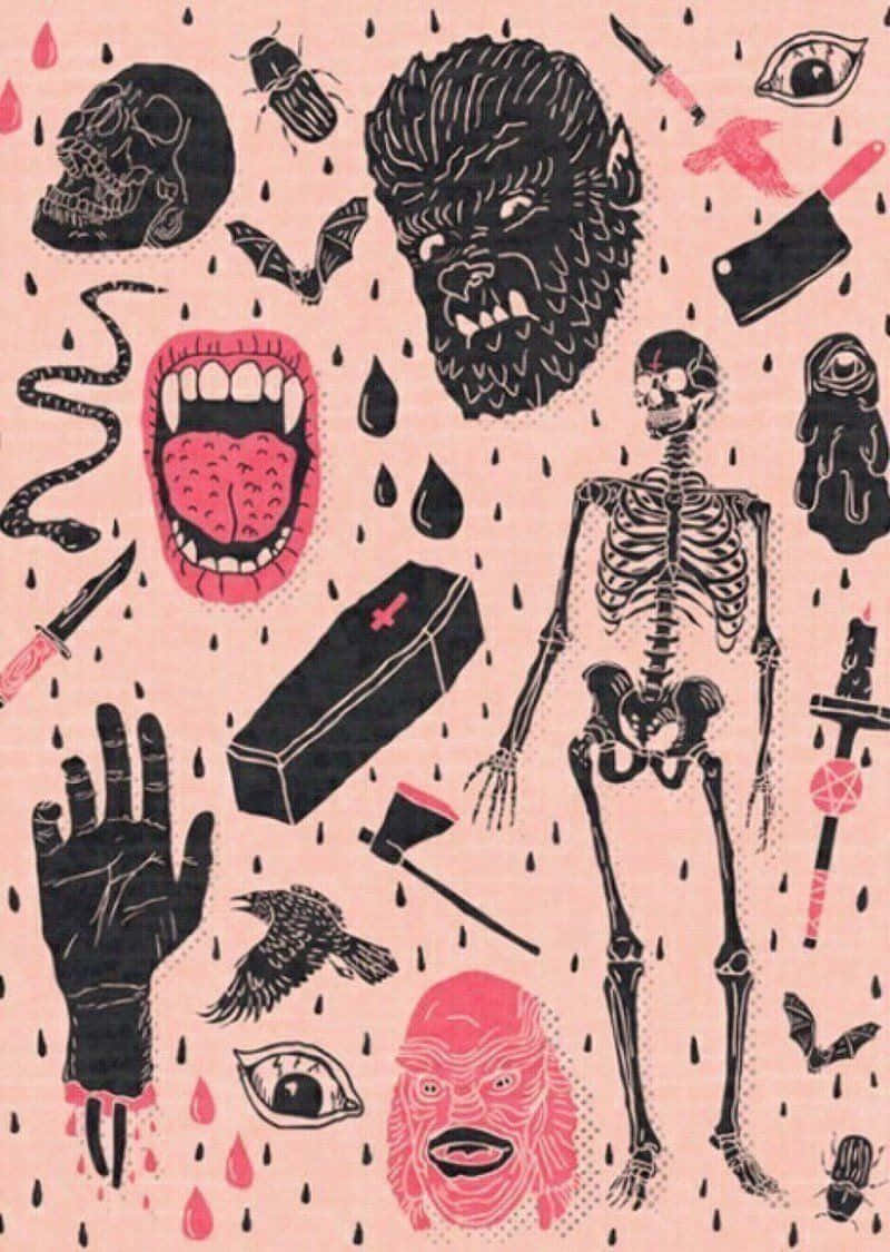 Spooky and Sweet. Have a Pink Halloween! Wallpaper
