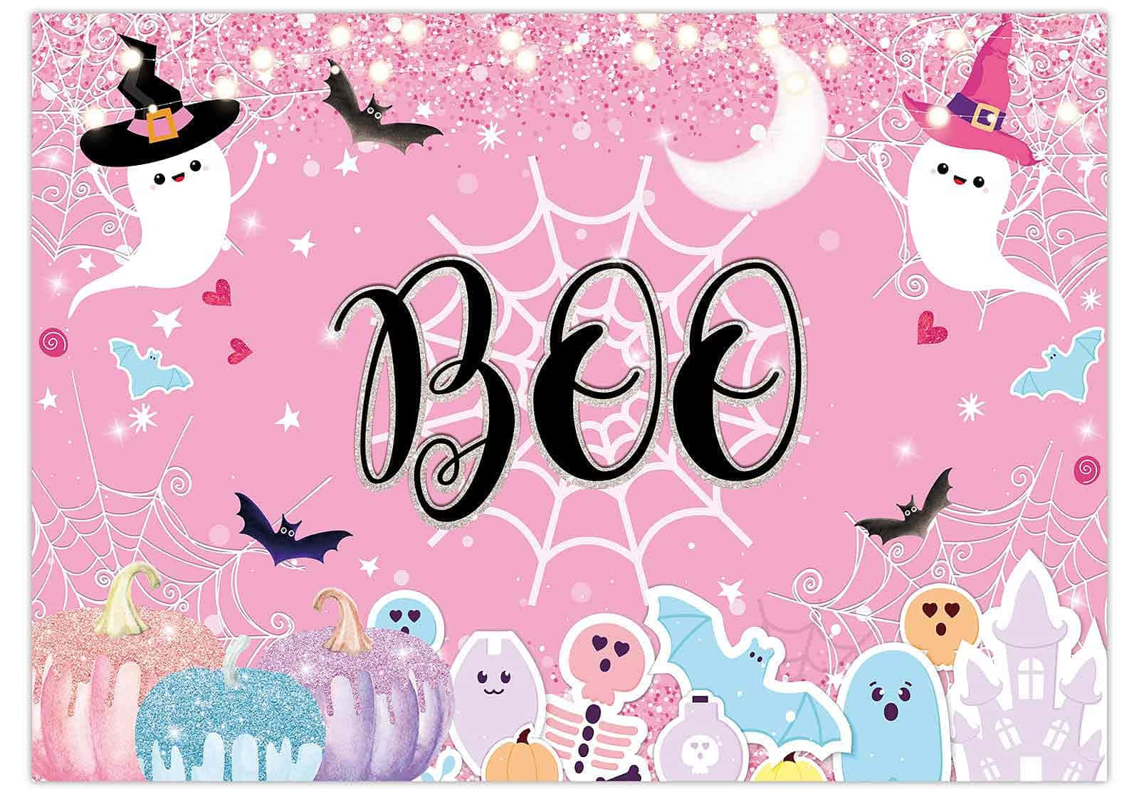 Pink Halloween Ghost Boo Aesthetic Wallpaper