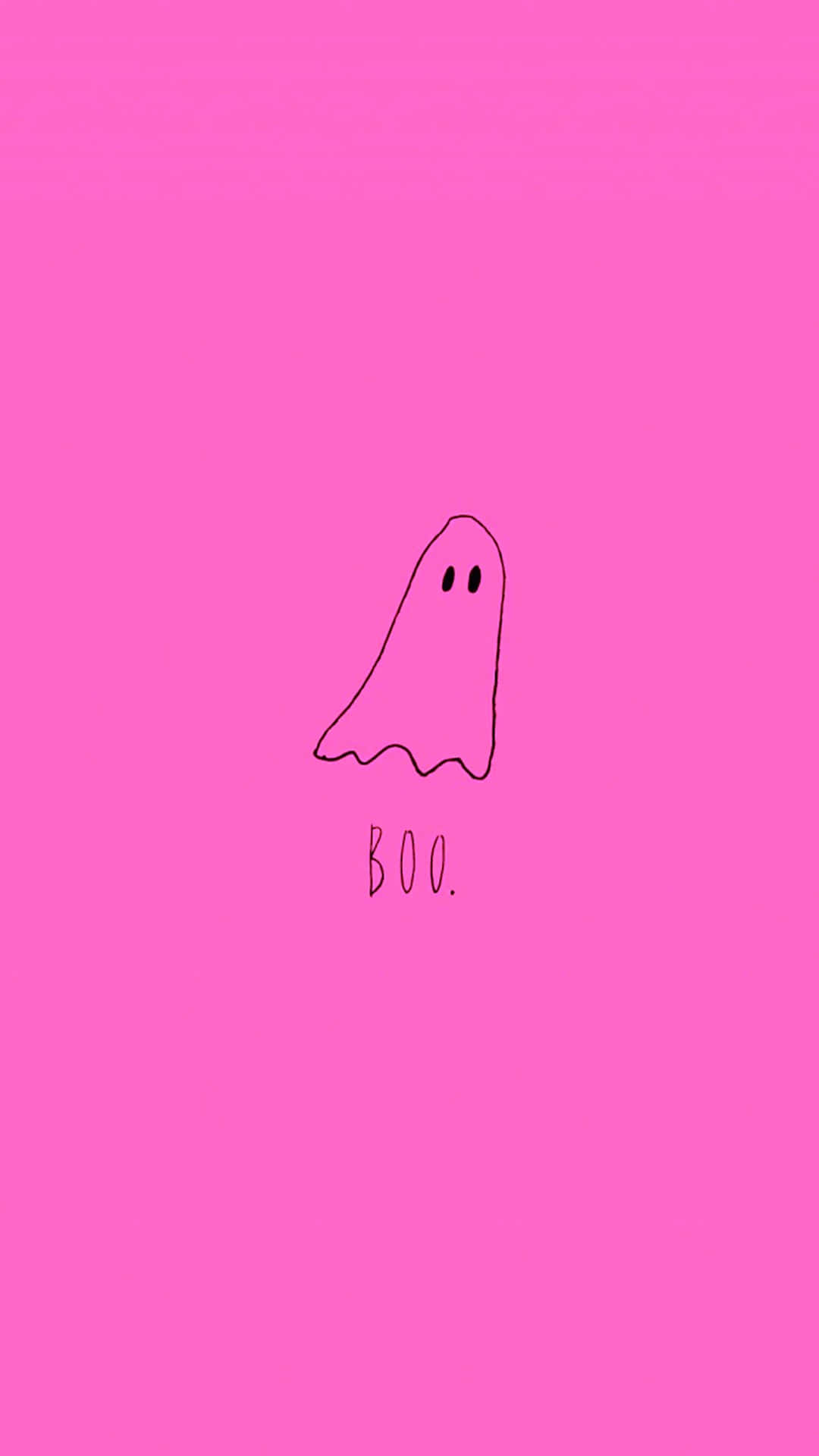 Pink Halloween Ghost Illustration Wallpaper