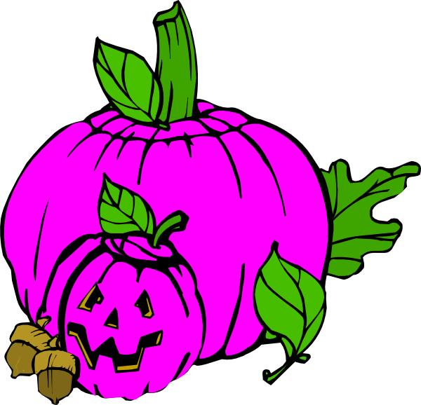 Pink Halloween Pumpkin Cartoon PNG