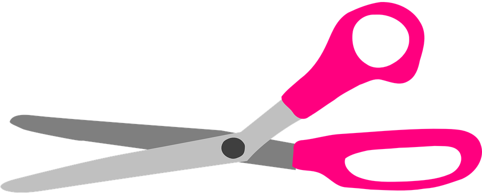 Pink Handled Scissors PNG