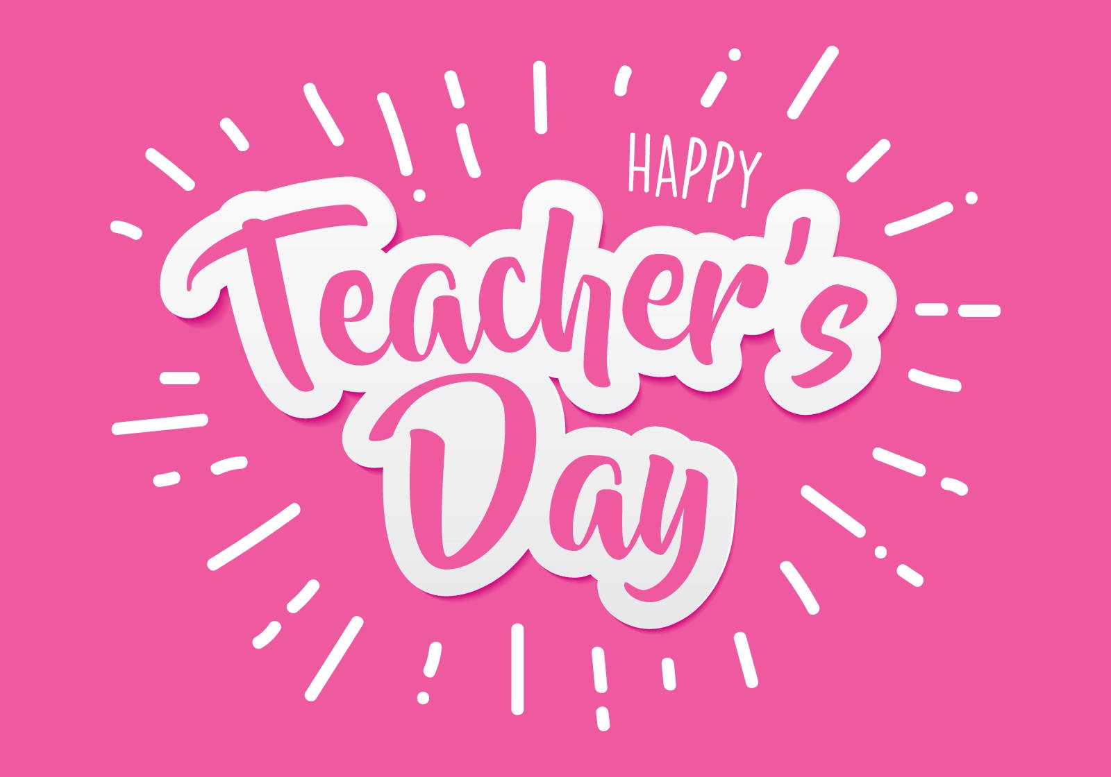 Pink Happy Teachers' Day