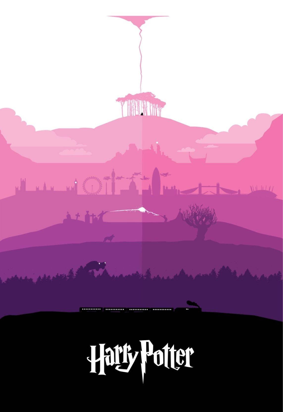Pink Harry Potter Iphone Poster Wallpaper