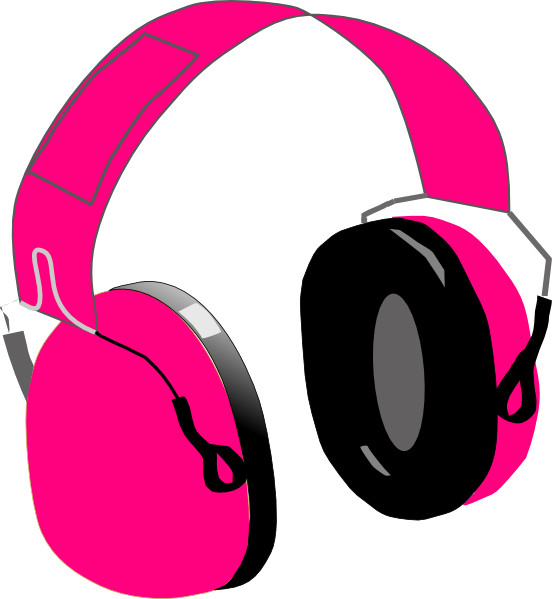 Pink Headphones Illustration PNG