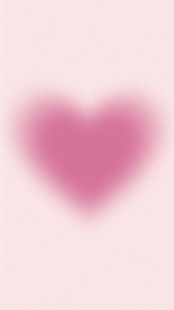 Pink Heart Aura Abstract Wallpaper