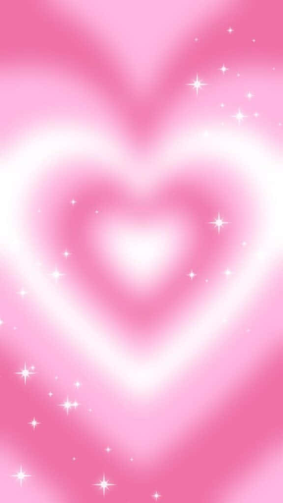 Pink Heart Aura Background Wallpaper