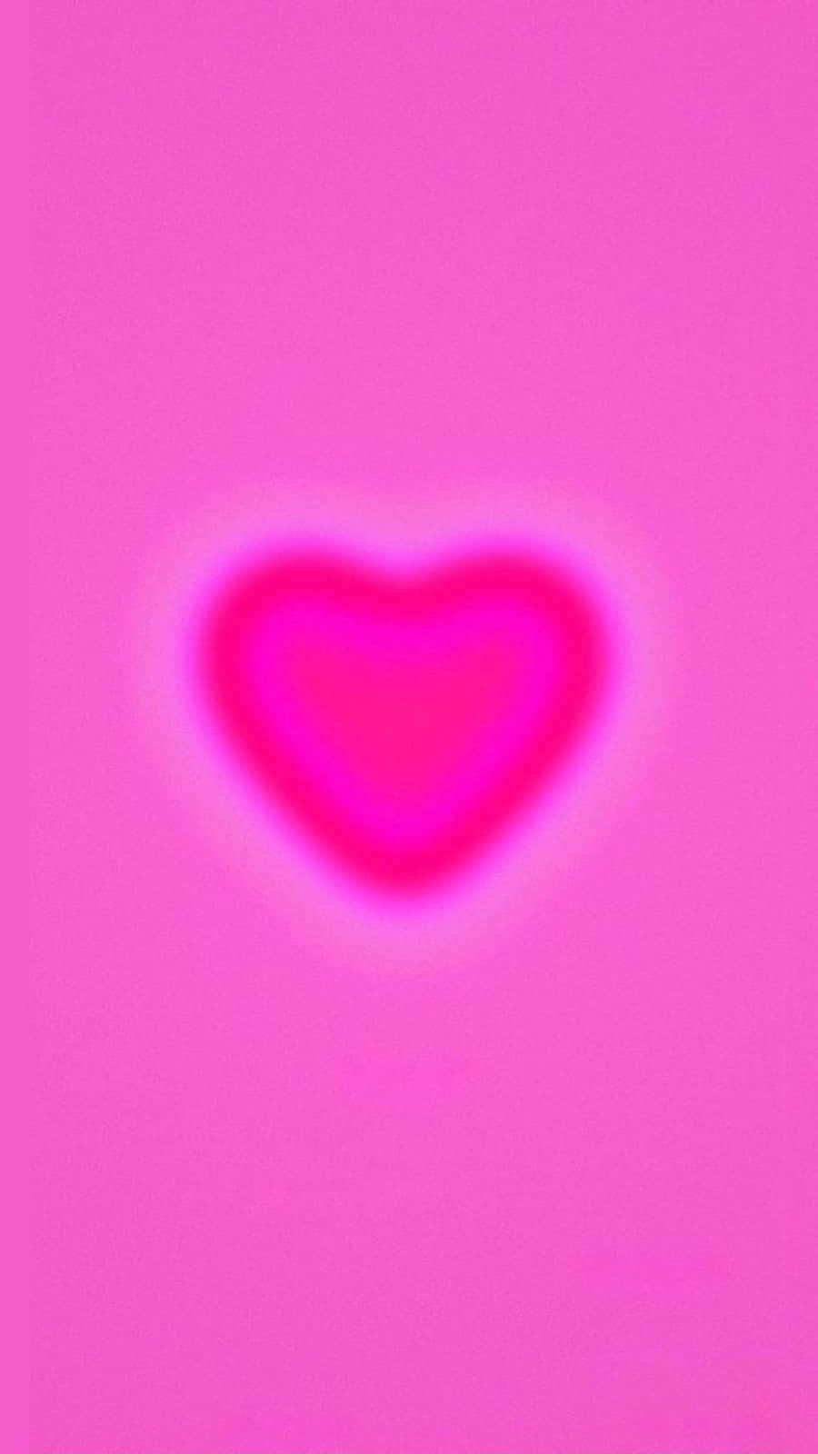 Pink Heart Aura Glow Wallpaper