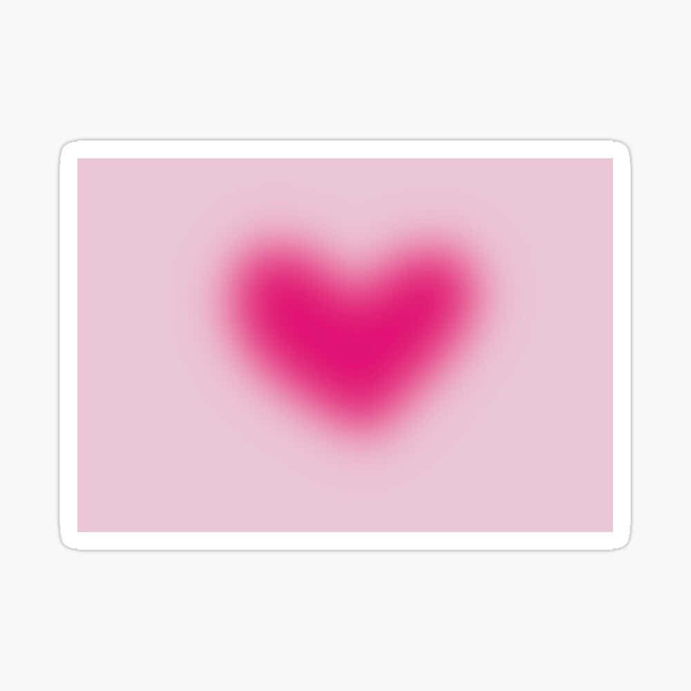 Pink Heart Aura Graphic Wallpaper