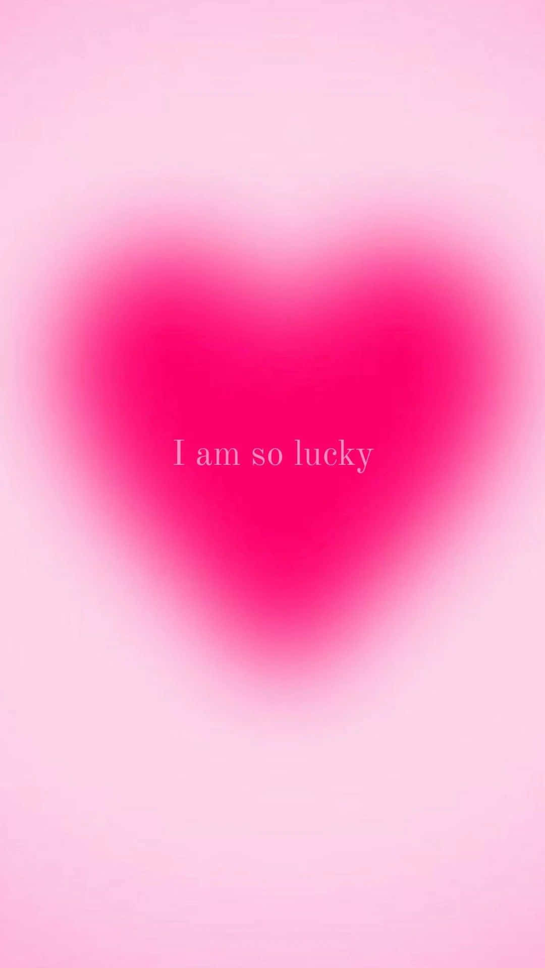 Pink Heart Aura Lucky Message Wallpaper