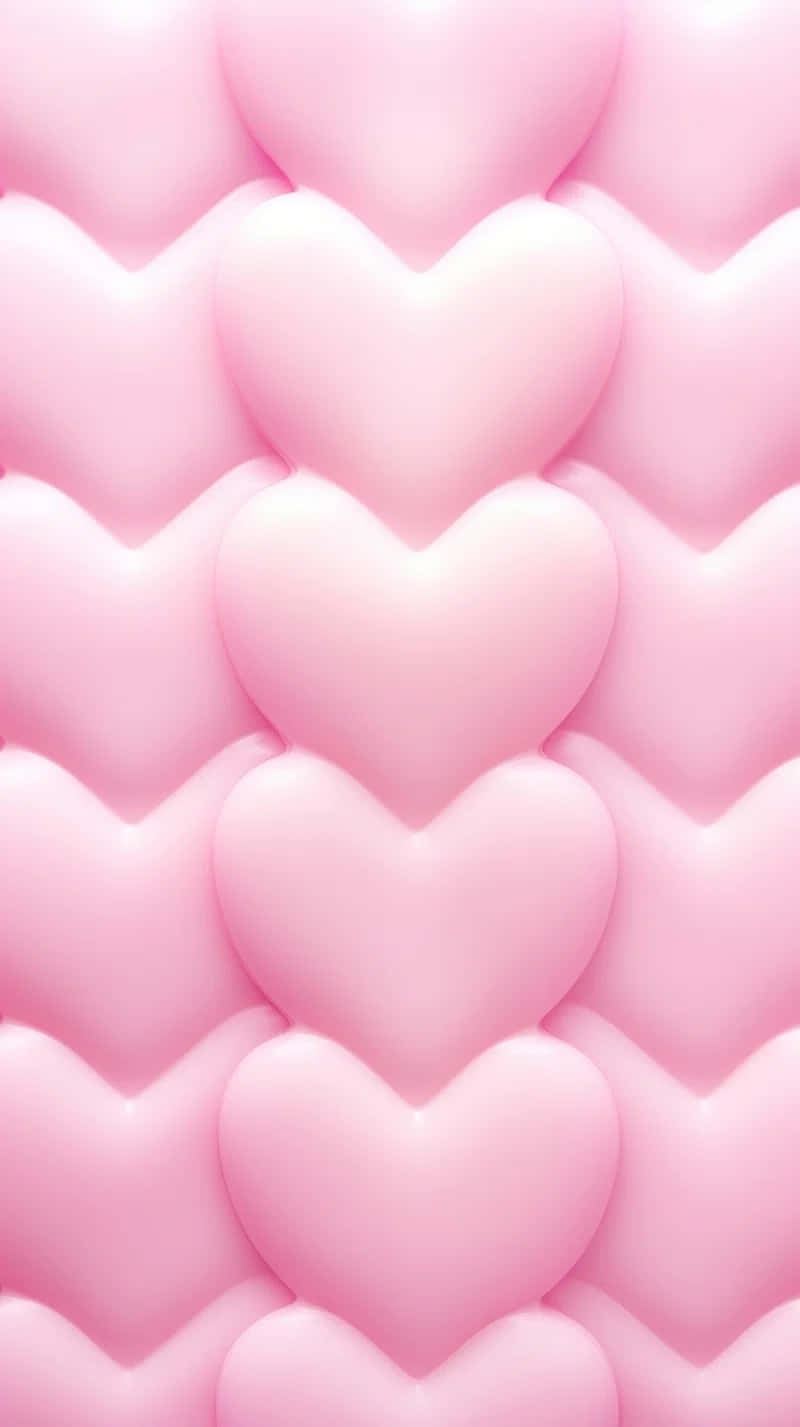 Pink Heart Balloons Pattern Wallpaper