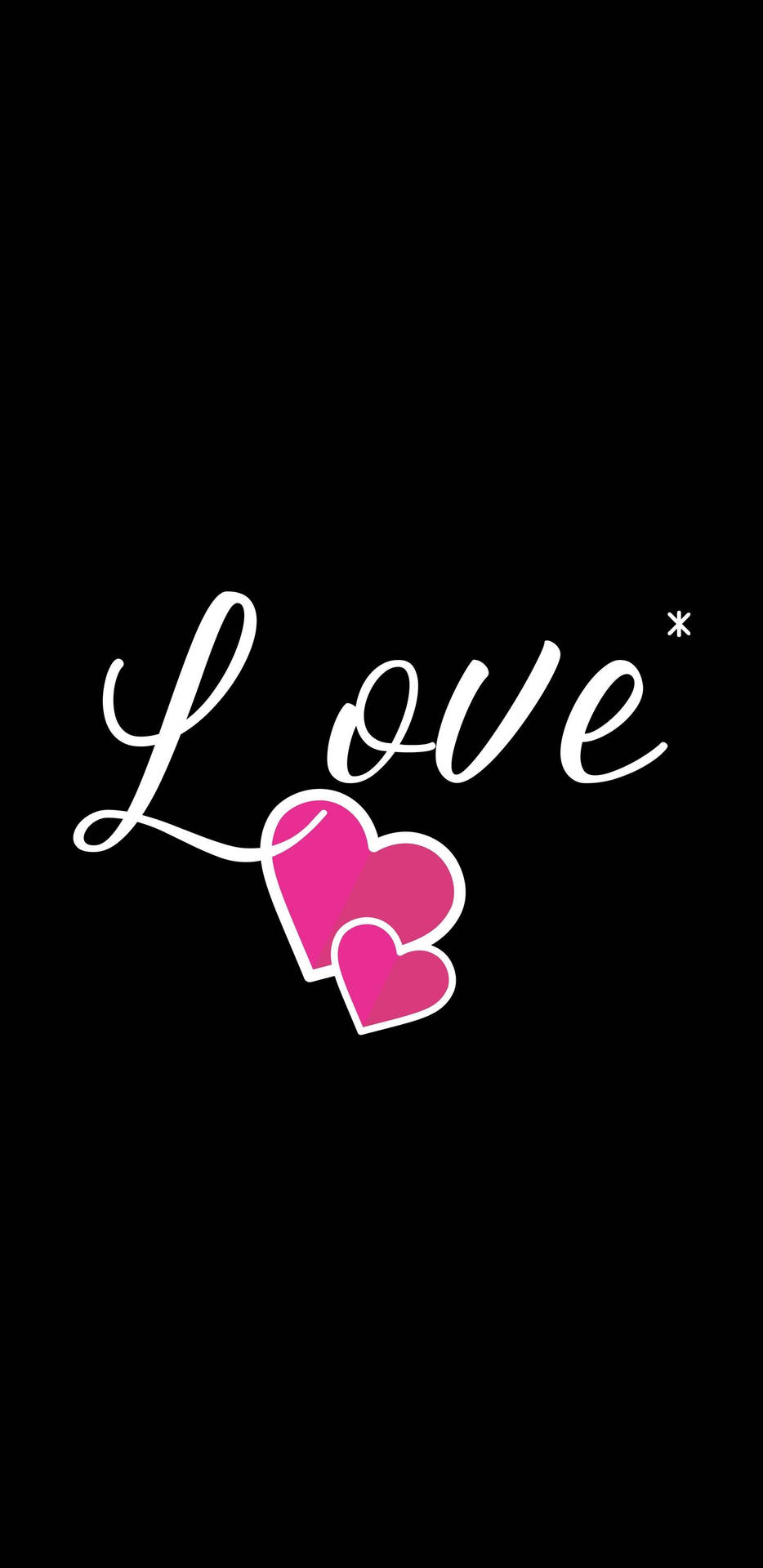 Pink Heart Black Lover Phone Background Wallpaper