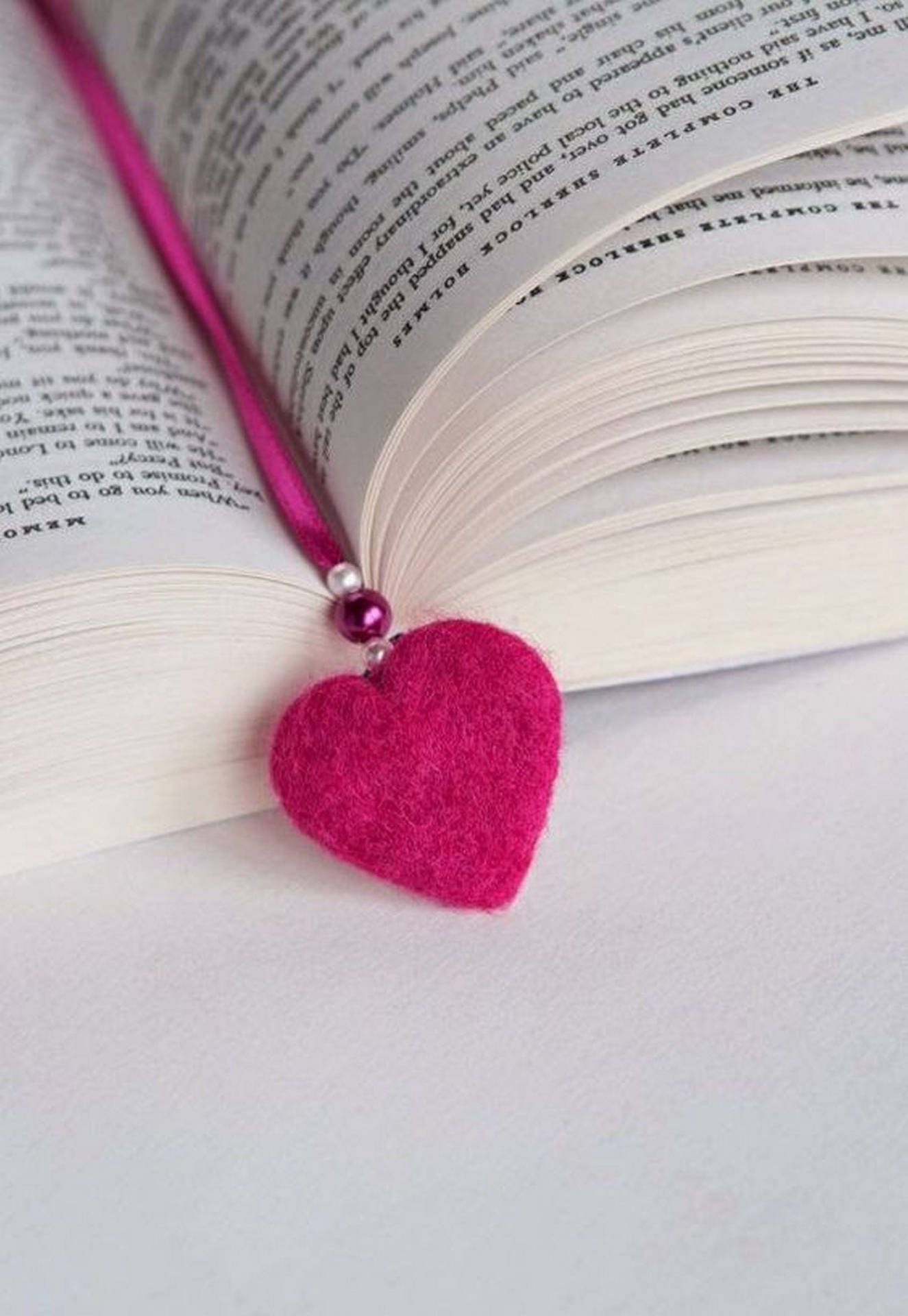 Pink Heart Book Marker