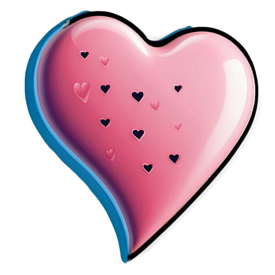 Pink Heart Emoji Sticker Png 06262024 PNG