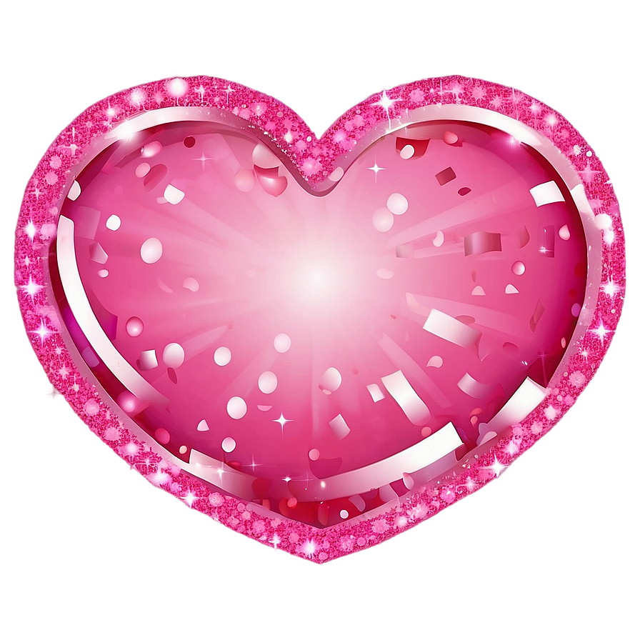 Pink Heart Emoji With Sparkles Png 06262024 PNG