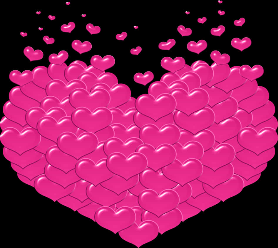 Pink Heart Explosion PNG