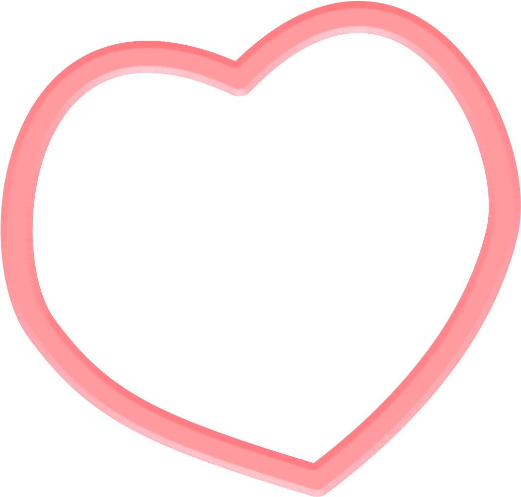 Pink Heart Frame Graphic PNG