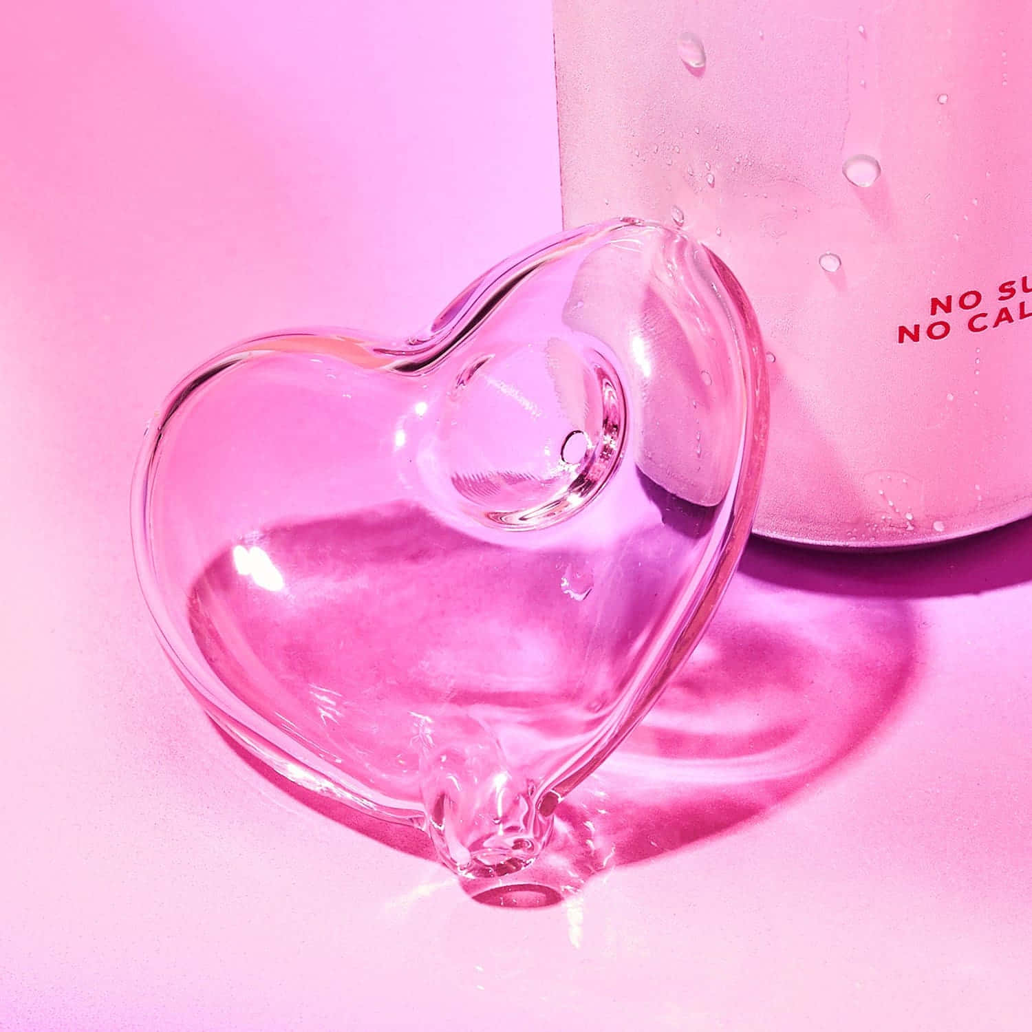 Pink Heart Glass Aesthetic.jpg Wallpaper