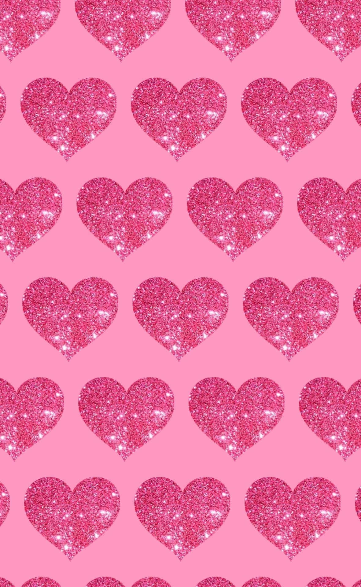 Lovely Pattern Pink Hearts Iphone Wallpaper