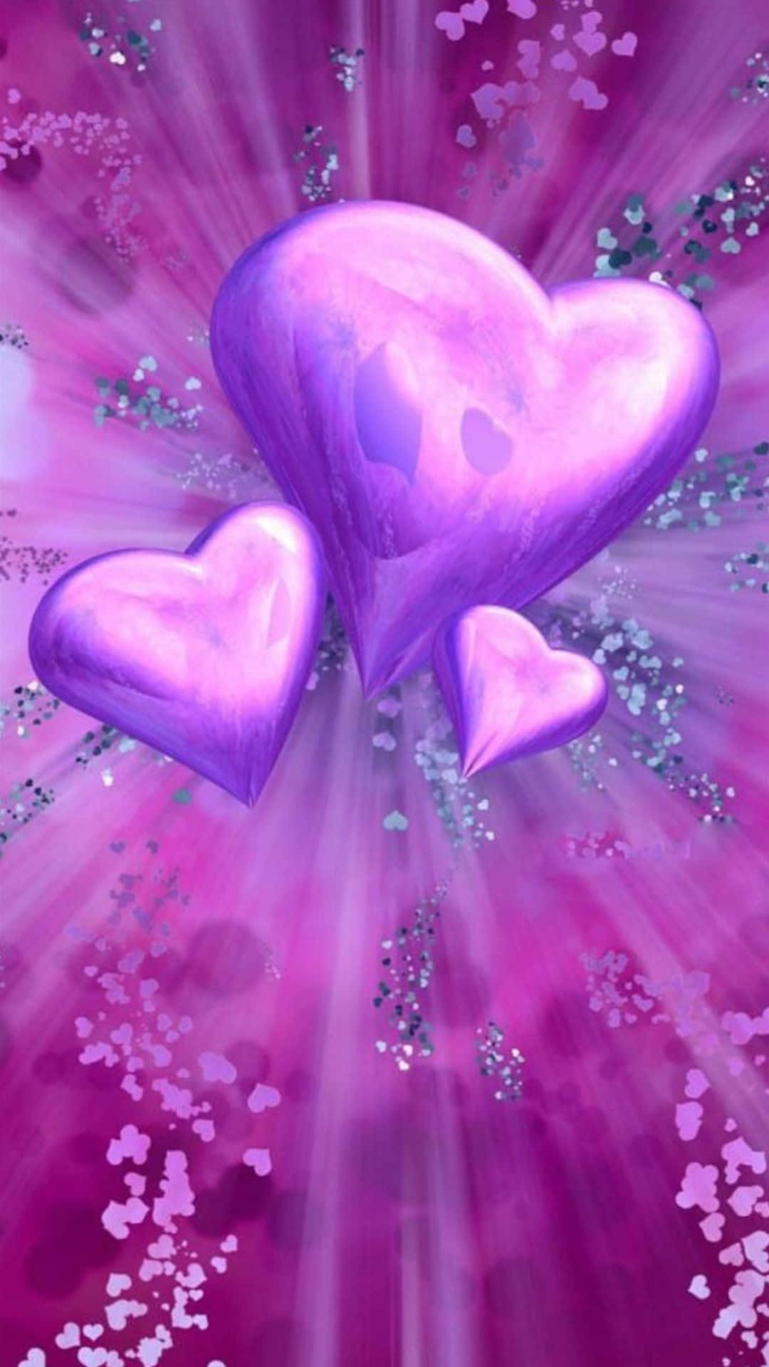 Pink Heart Iphone Wallpaper
