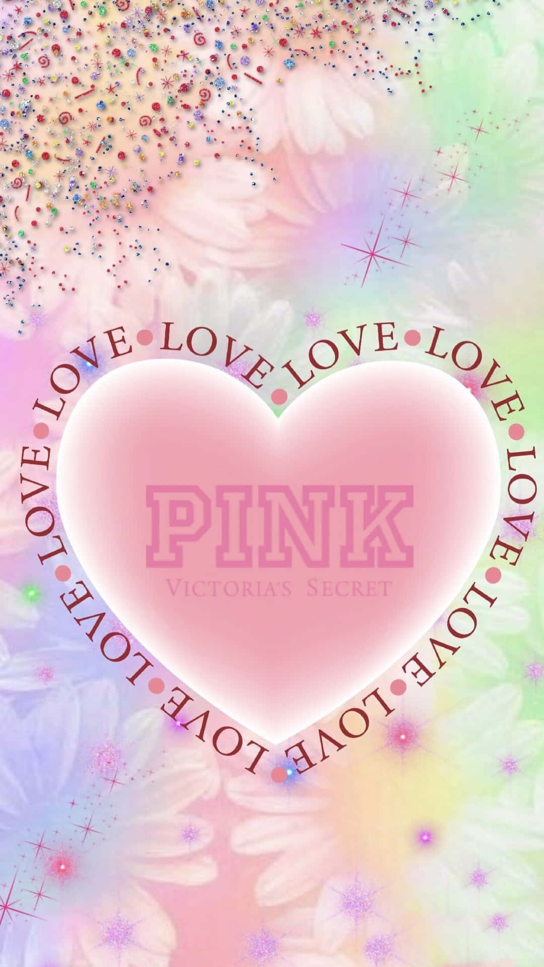 Victorias Secret Pink Heart Iphone Wallpaper