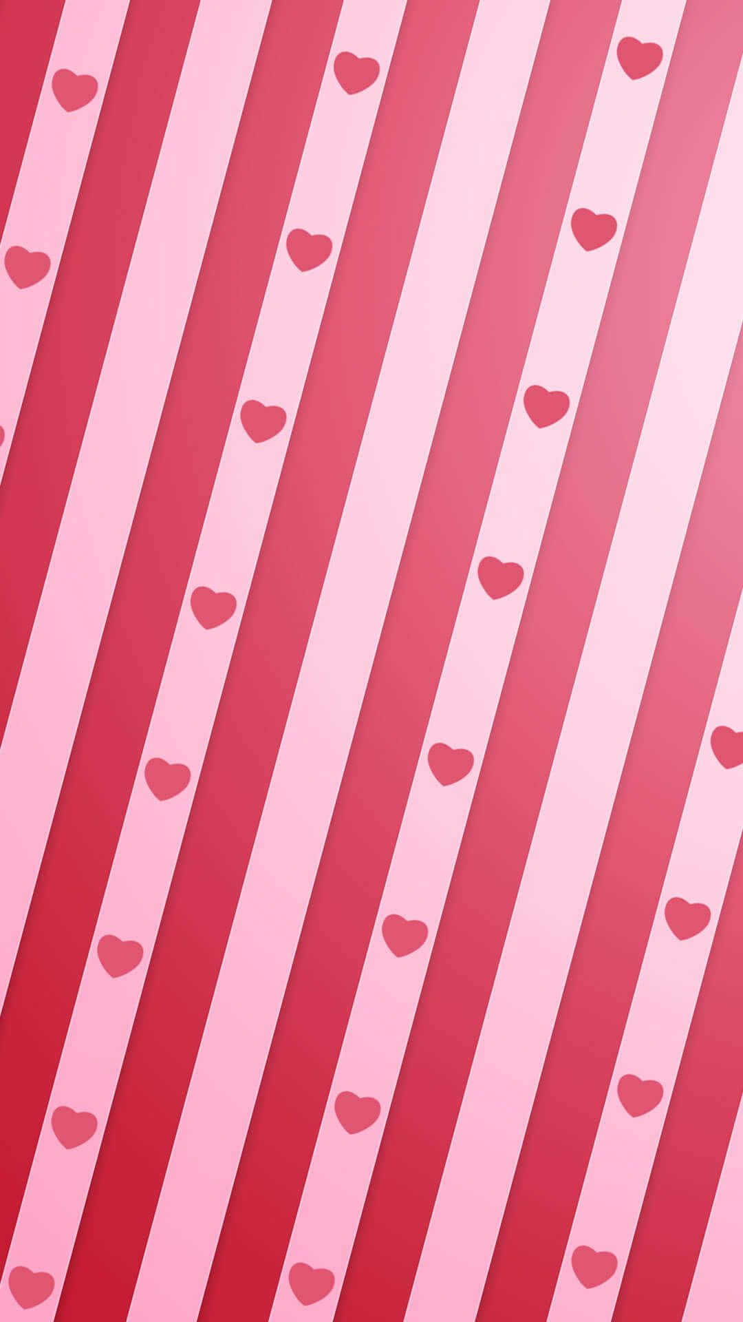 Stripes And Pink Hearts Iphone Wallpaper
