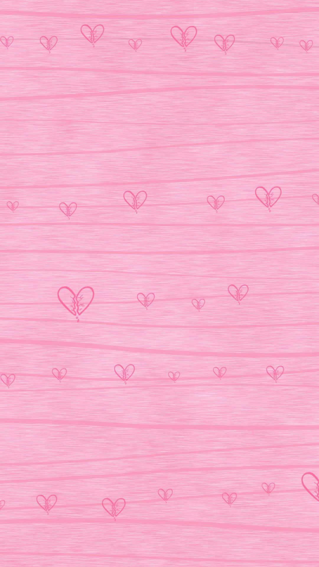 Tiny Broken Pink Hearts Iphone Wallpaper