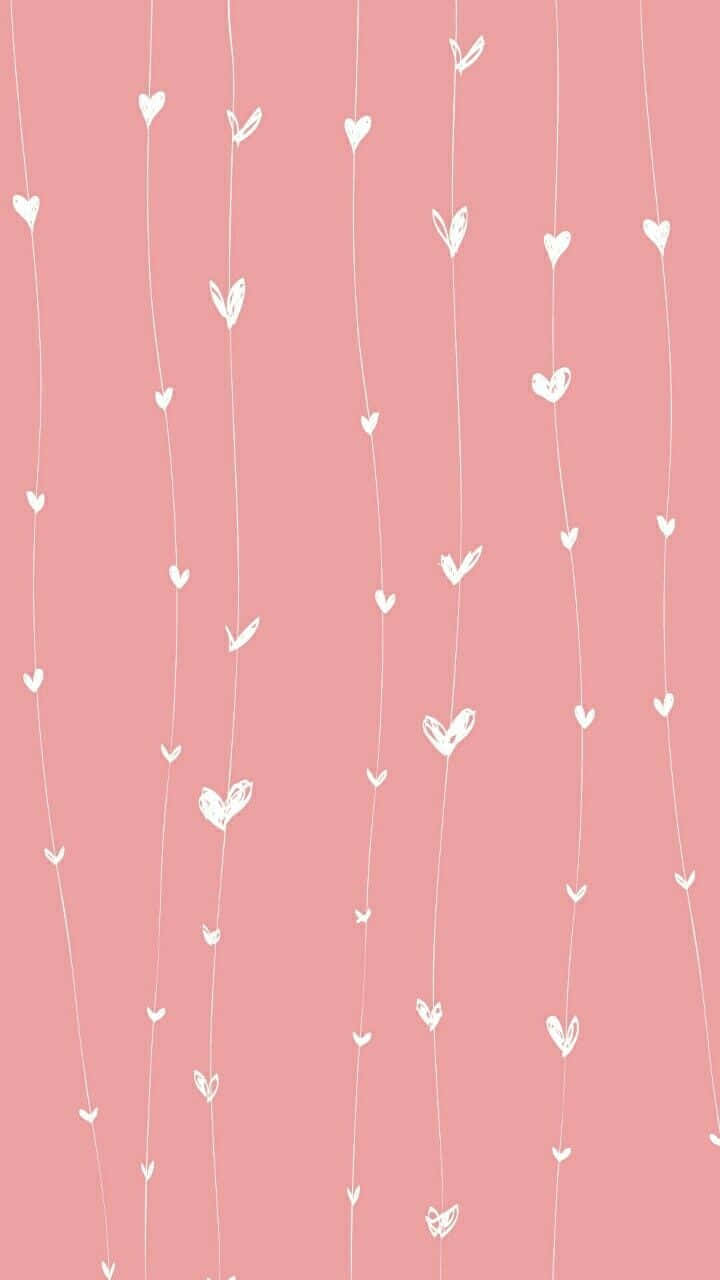 White And Pink Hearts Iphone Wallpaper