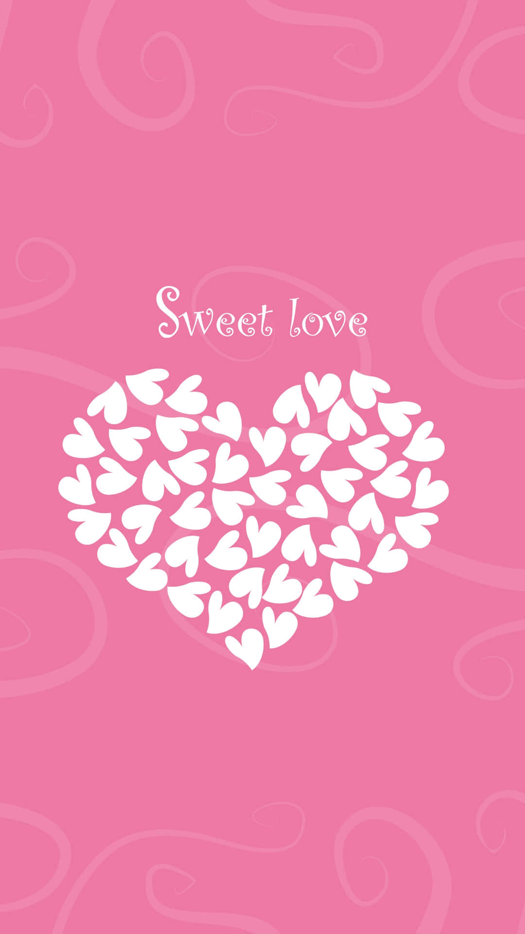Sweet Love Pink Heart Iphone Wallpaper