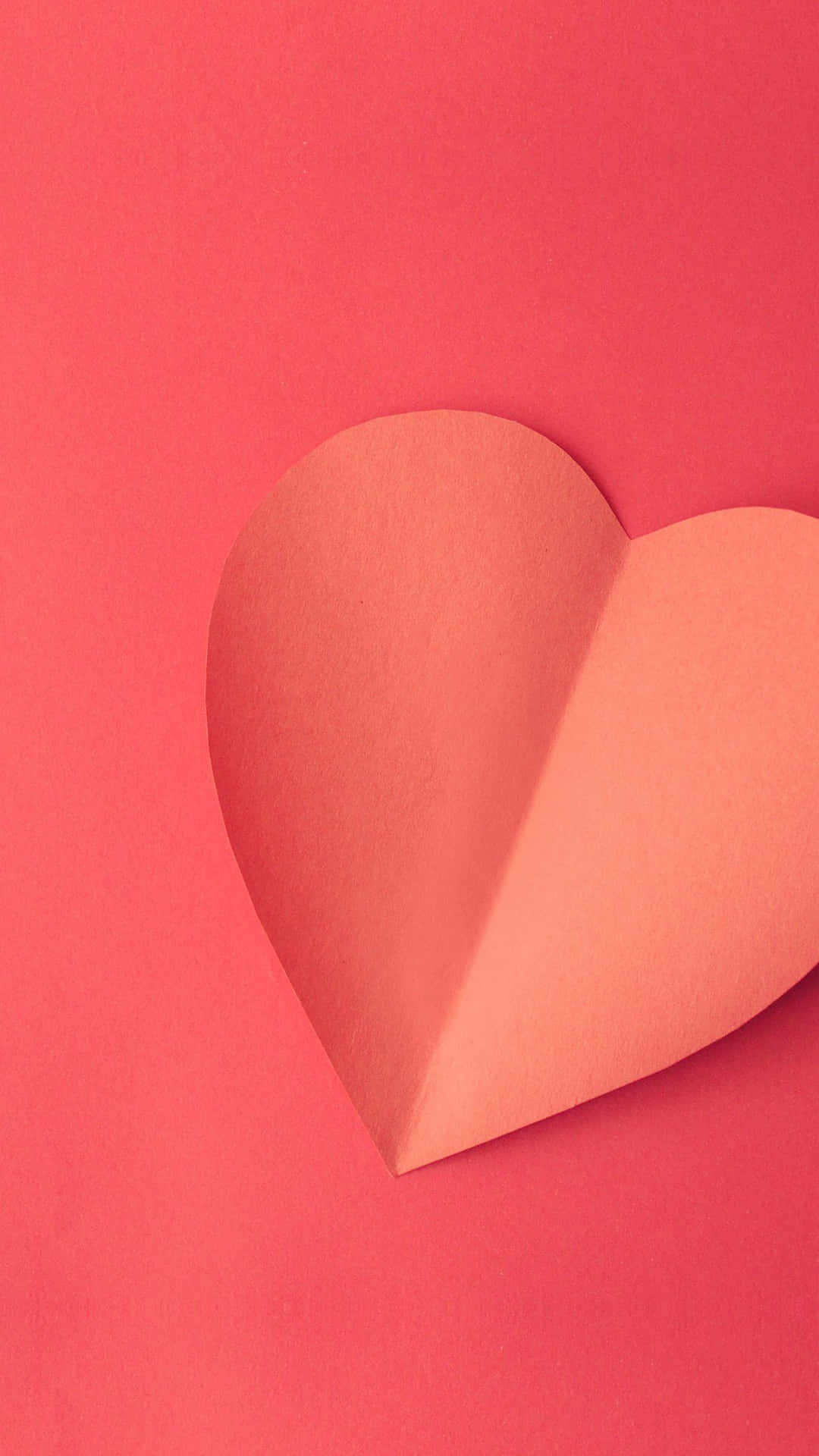 Paper Fold Pink Heart Iphone Wallpaper