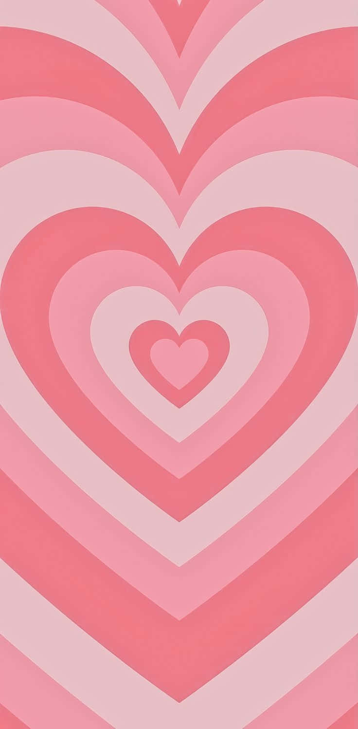 Pink Heart Layers Aesthetic.jpg Wallpaper