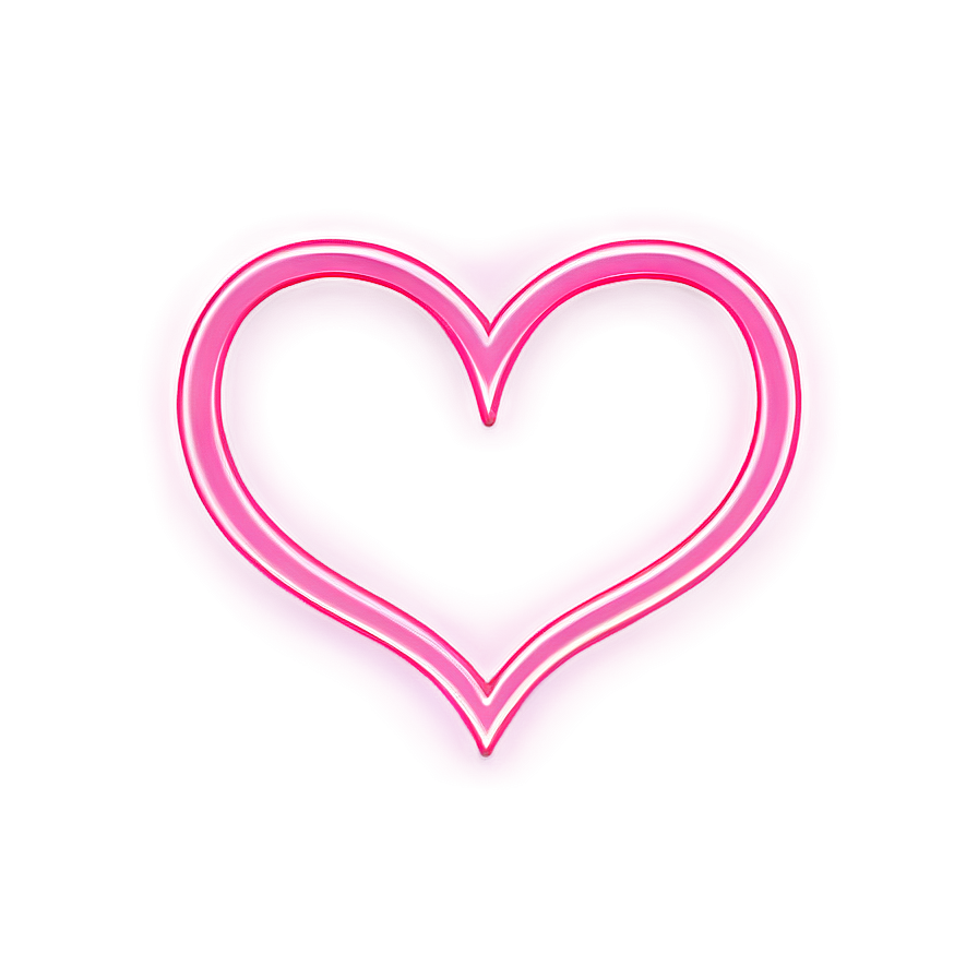 Download Pink Heart Outline Png Tel30 | Wallpapers.com