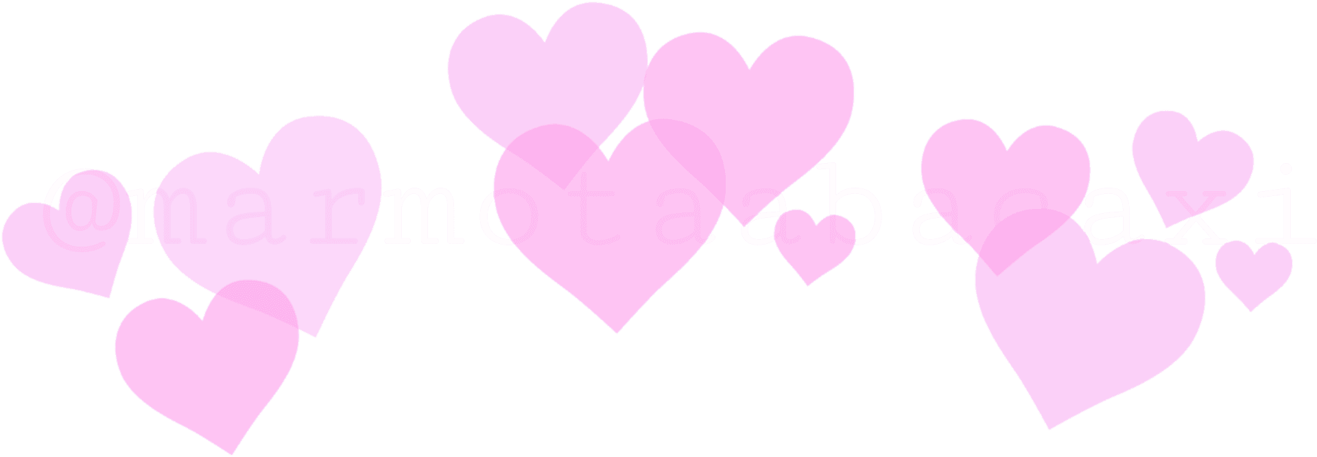 Pink Heart Overlay Graphic PNG