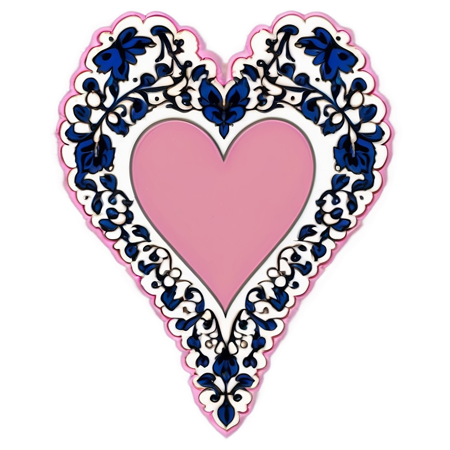 Pink Heart Patch Png Mby PNG