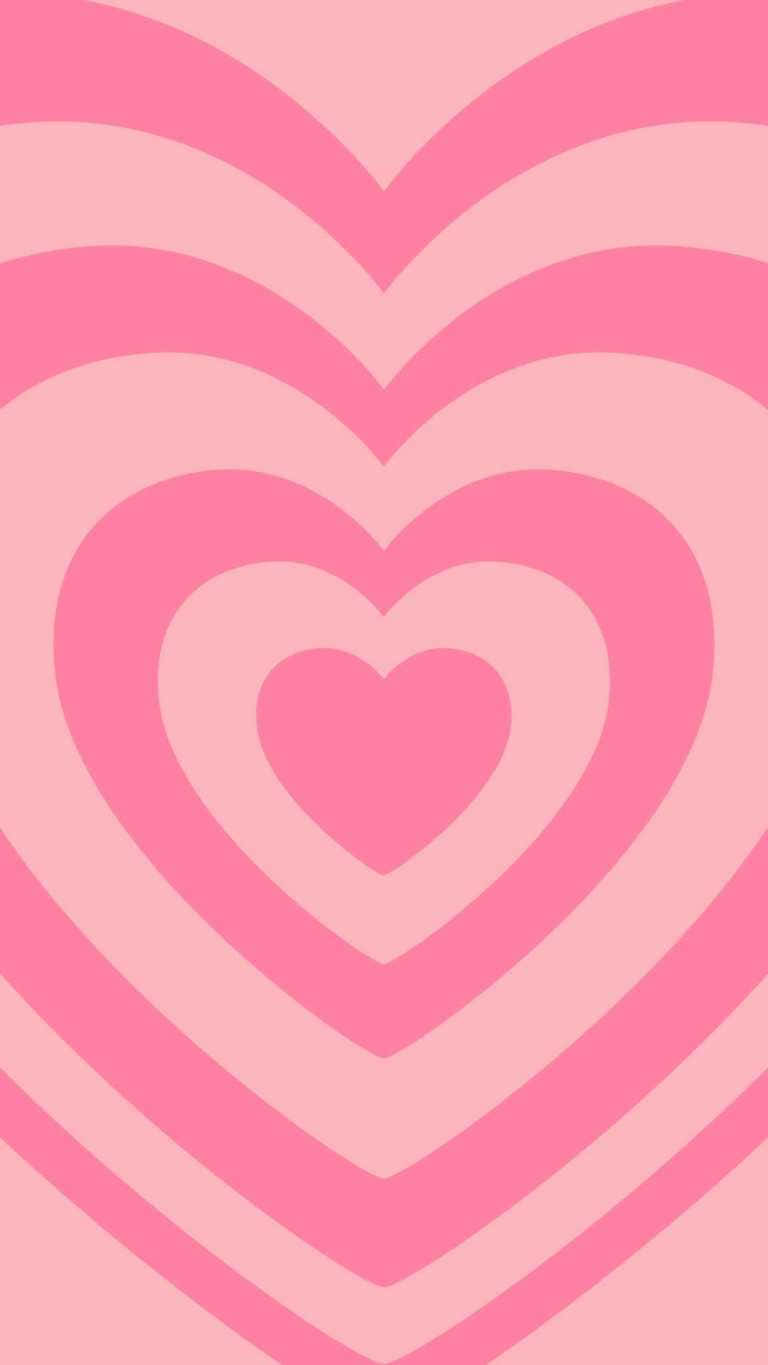 Pink Heart Pattern Background Wallpaper
