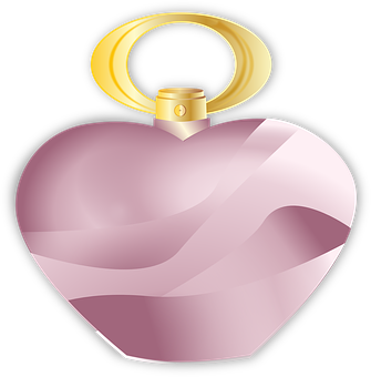 Pink Heart Perfume Bottle PNG