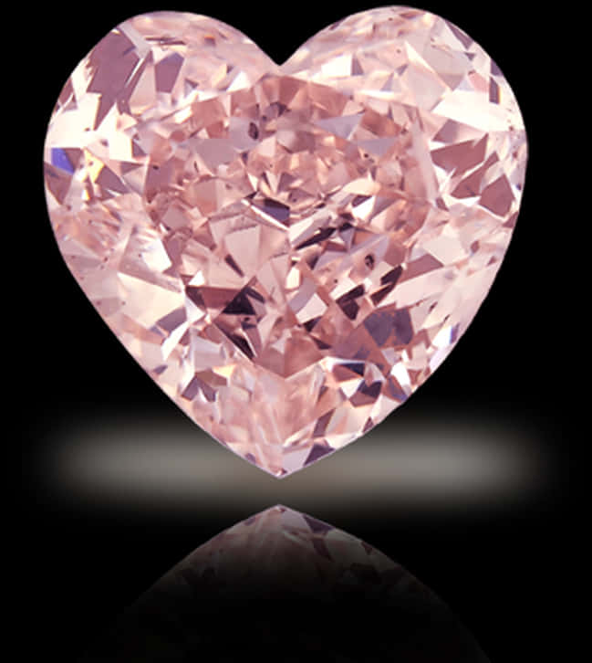 Pink Heart Shaped Gemstone PNG
