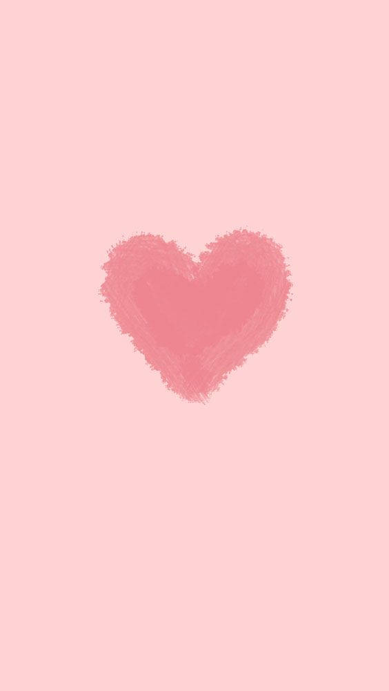 Pink Heart Stempel Wallpaper
