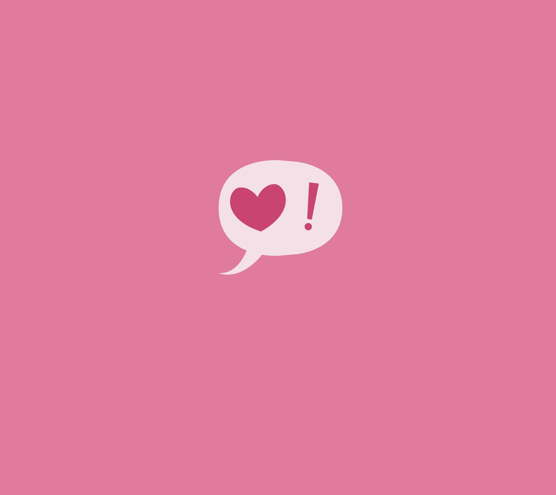 Pink Heart Thought Bubble Wallpaper