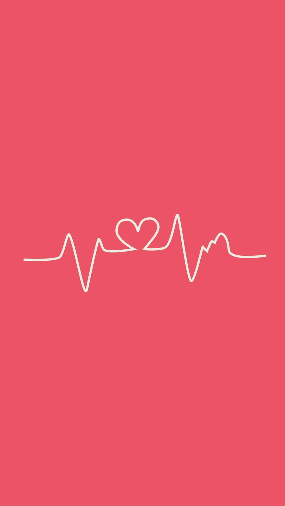 Pink Heartbeat Love Background Wallpaper