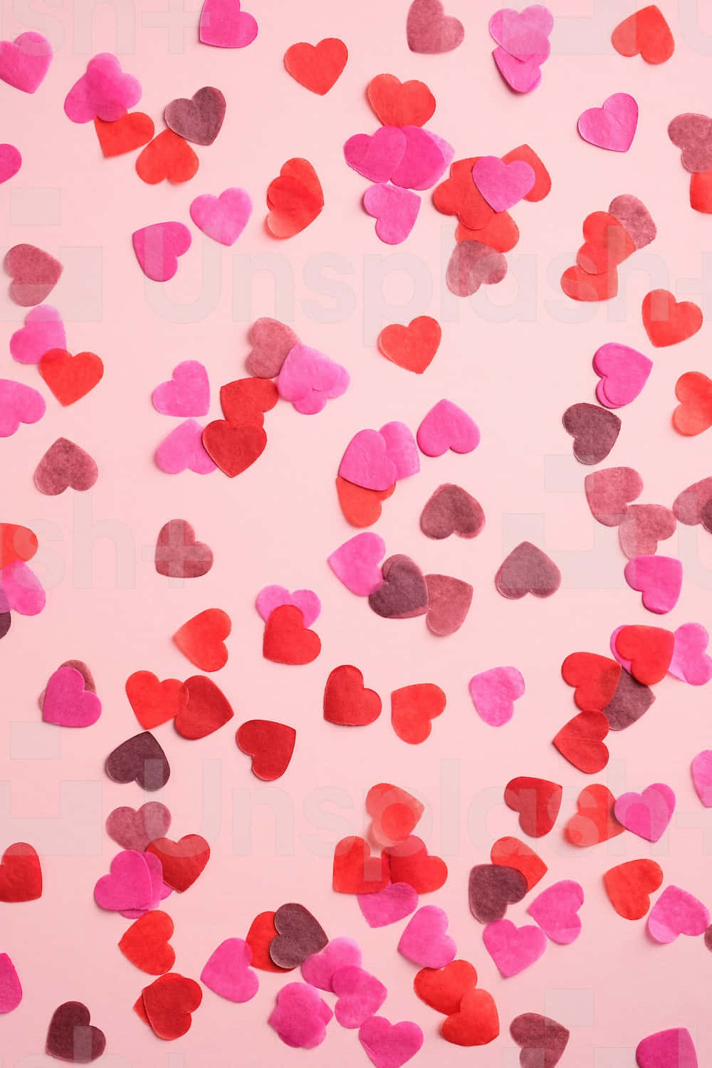 Red Purple And Pink Hearts Background