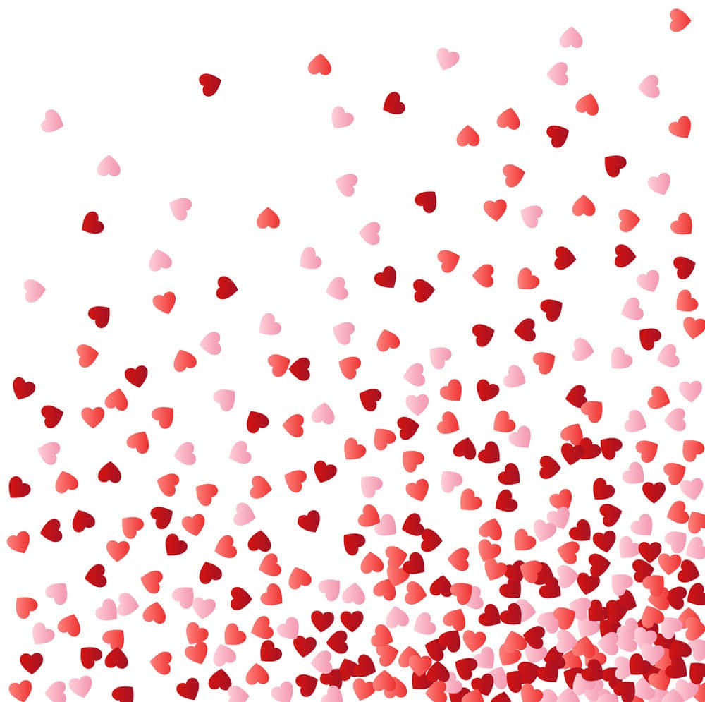 Red And Pink Hearts Background