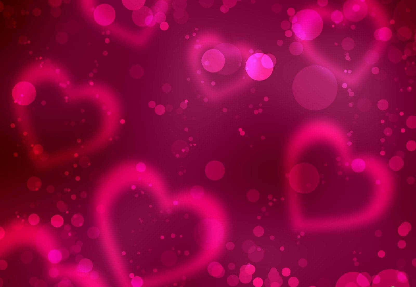 Outlines Soft Pink Hearts Background