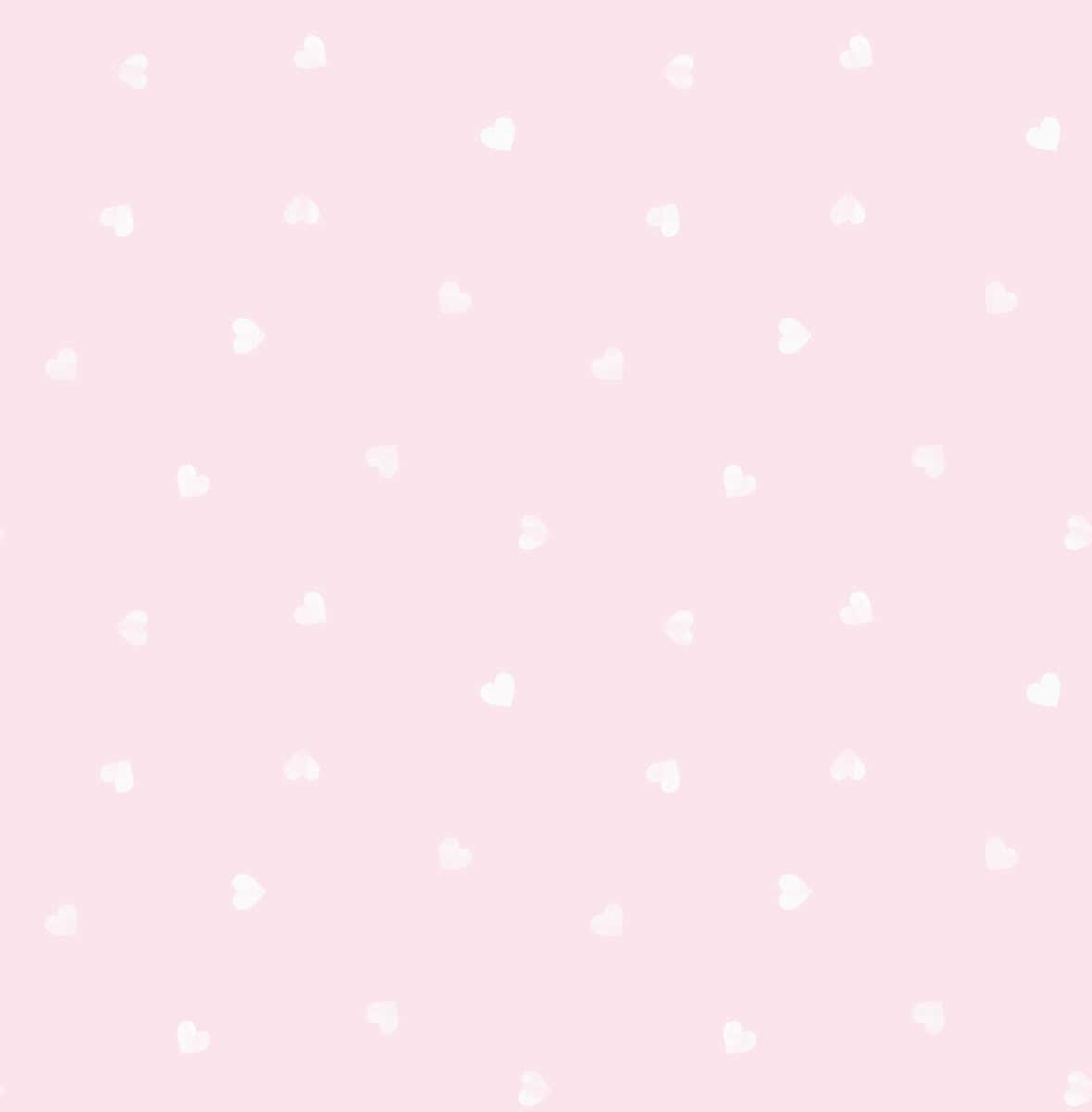 White And Pink Hearts Background