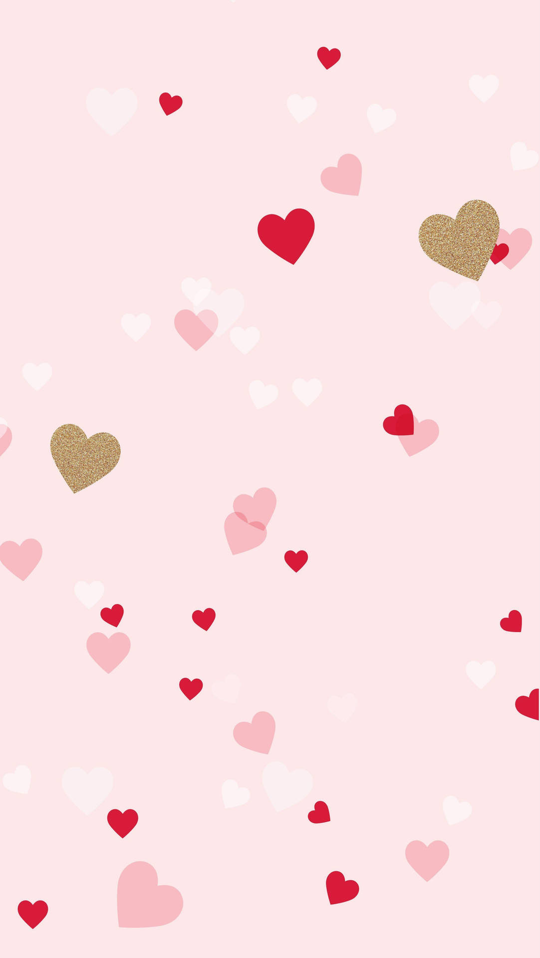 Pink Hearts Cute Aesthetic Wallpaper