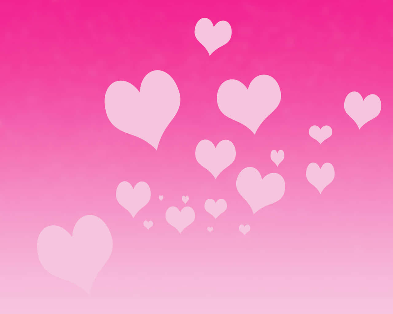Pink Hearts Gradient Background Wallpaper