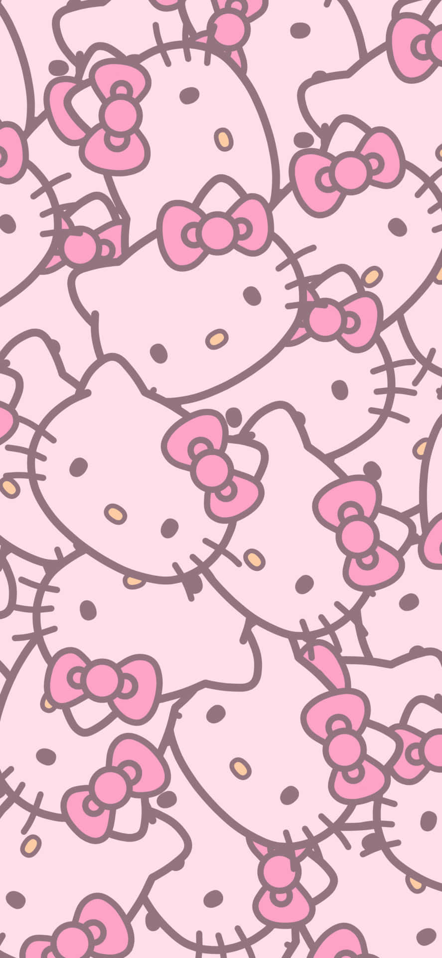 Pink Hello Kitty Pattern Wallpaper