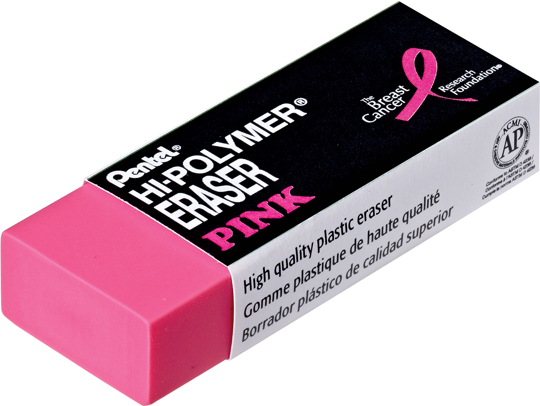 Pink Hi Polymer Eraser Breast Cancer Awareness PNG
